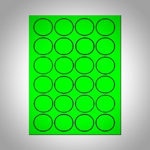 FLUORESCENT LASER LABELS – CIRCLE